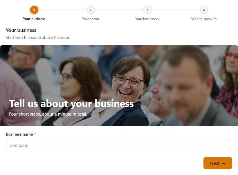 Business Intake Questionnaire template preview