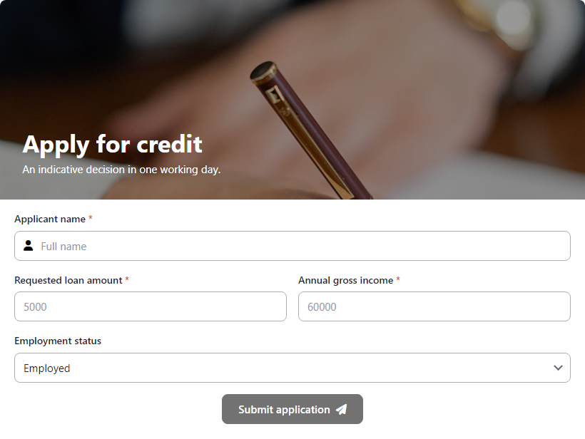 Loan Application Form template preview