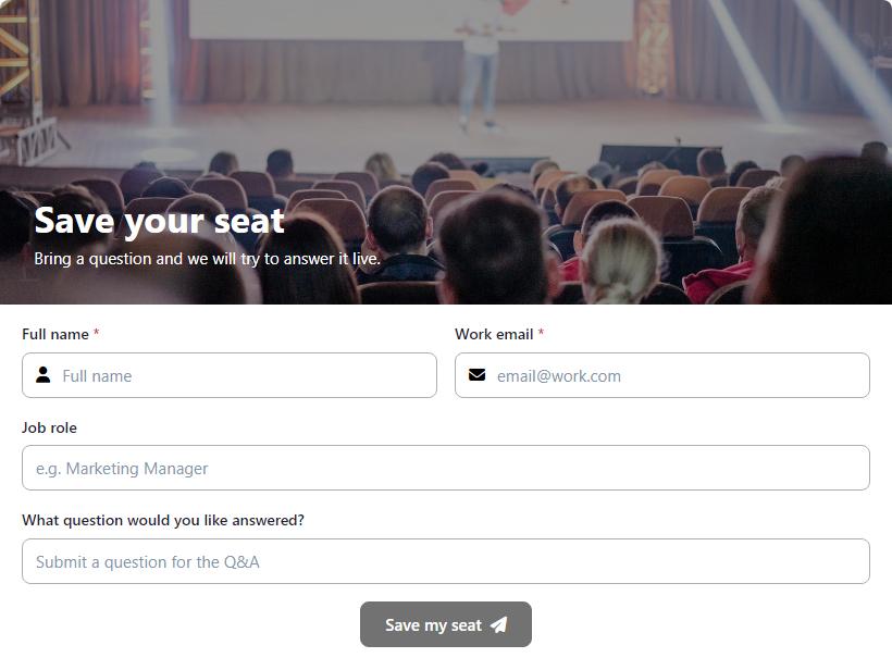 Webinar Signup Form template preview
