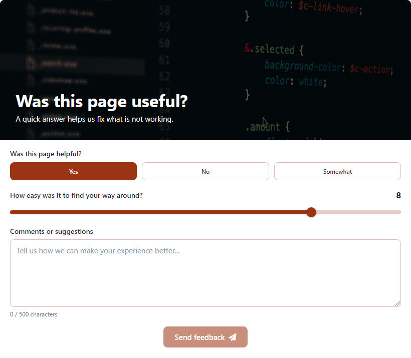 Website Feedback Form template preview
